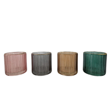 Theelichthouder ''Monaco'' glas D7 H7cm 4 assortie