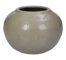 Vase Aluminium Ivory 14.5x14.5x11cm
