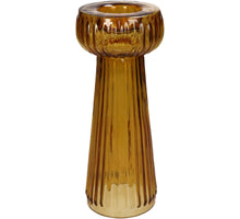 Vase Glass Amber 7.5x7.5x20cm