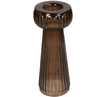 Vase Glass Brown 7.5x7.5x20cm