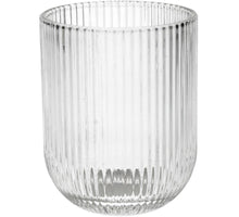 Tumbler Stripe Glass Clear 7.5x7.5x9.5cm
