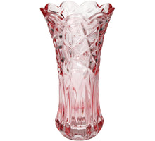 Vase Glass Pink 12.5x12.5x24cm