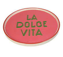 Plate La Dolce Vita Stoneware Pink 25.5x25.5x1.5cm