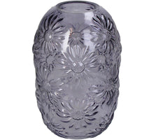 Vase Glass Purple 15x15x24cm