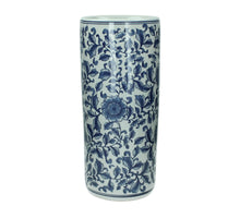 Umbrella Container Porcelain Blue/White 19X19X45cm