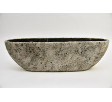 Schaal Lava ovaal XL 71,5x19,5x21,5cm Steengrijs