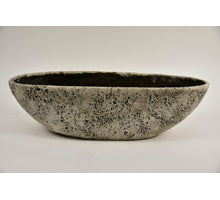 Schaal Lava ovaal L 55x19x16,5cm Steengrijs