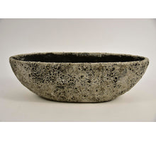 Schaal Lava ovaal M 40,5x17,5x12,5cm Steengrijs