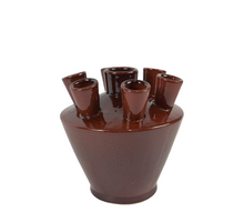 Dinan Ceramic Tulip Vase, D27 H28cm, Warm Red