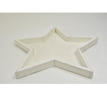 Houten tray ster white-wash 40x40x3cm