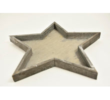 Houten tray ster grey-wash 40x40x3cm