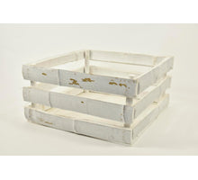 Krat Bamboo vierkant 30x30x15,5cm white-wash