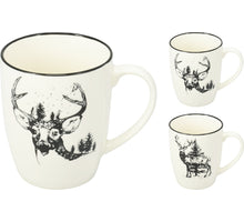 BEKER PORSELEIN 350ML D8,5 H10,3CM 2 ASSORTIE HERT DESIGNS