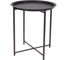 TAFEL ''BARRIE'' ROND D46 H52CM MAT ZWART METAAL