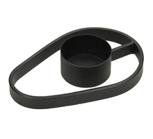 Candle Holder Metal Black 11.5x7.5x1.8cm
