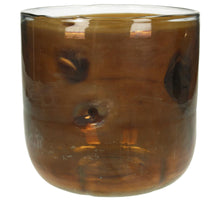 Candle Holder Glass Brown 17x17x17cm