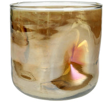 Candle Holder Glass Gold 14x14x14cm