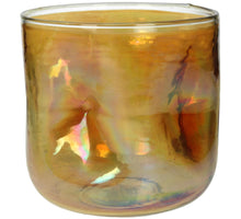 Candle Holder Glass Orange 17x17x17cm