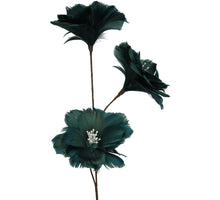 Spray Flowers Feather Blue 75cm