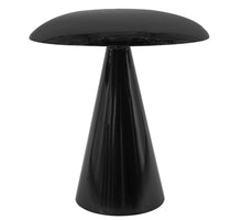 Bureaulamp Mush LED op accu zwart, afneembare kap 23x23x26cm