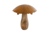 Mushroom sculpture "Wout" L wet/rust mango 14x14x17cm