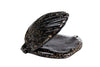 Sculpture "Shell Meguino" black/gold glass 11.5x11.5x9cm