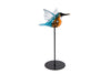 Sculptuur vogel "Kingfish" bruin/blauw glas 16x17,5x27cm
