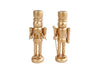 Sculptuur "Nutcracker" goud 2 assortie hout 4x3,5x13cm