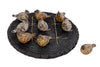 Tic Tac Toe "Birds" zwart polystone 21x21x5cm