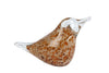 Sculpture "Bird" lying brown glass 15x6x9.5cm