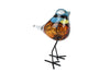 Sculptuur "Bird" op voet bruin glas 12x8,5x14,5cm