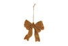Hang-sculptuur "Strik" goud flocked kunststof 10x2,5x8cm