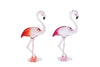 Sculptuur "Flamingo" rose/fuchsia 2 assortie acryl 16x8x4cm