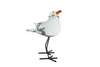 Sculptuur "Seagull" op voet wit/grijs glas 12x8,5x16cm