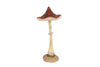 Sculptuur "Mushroom" bruin polystone 11x11x23cm