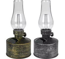 LED olielamp solar met flame effect 10x10x21cm 2 assortie