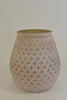 Glass lantern "Cross" dia18x19cm white/sand