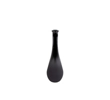 Lagrima S vase, matte/glossy black glass, 6x6x18cm