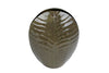 Vaas "Leaf" XL groen metaal 25,5x10,5x32cm