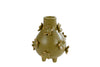 Vase "Fleur" S green/gold earthenware 13x12.5x15cm