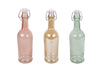 Beugelfles "Cobana" L groen/roze/blauw 3 assortie glas 7x7x25cm