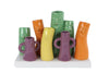 Vase "Faces" 8x color earthenware 19x8x13cm