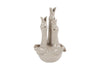 Vaas "Three Swan" taupe aardewerk 15,5x13x27,5cm
