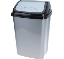 AFVALBAK 16LTR ZWART GRIJS