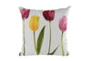 Kussen "Tulp* wit/kleur katoen 45x45x15cm
