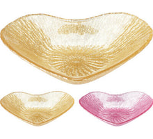 BORD GLAS HART 16CM 2ASS KLEUR