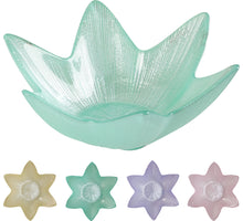 SCHAAL GLAS FLOWER D15 H5CM 4 ASSORTIE KLEUREN