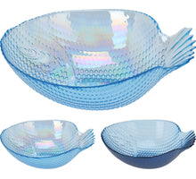SCHAAL GLAS VIS VORM 26X20X8,5CM 2 ASSORTIE