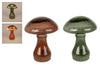 Mood lighting LED "Mushroom" amber/green 2 assorted glass 13.5x13.5x18cm (excl. 3xAAA)