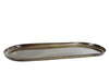 Tray "Olaf" L antique green oval metal 40x15x1.5cm